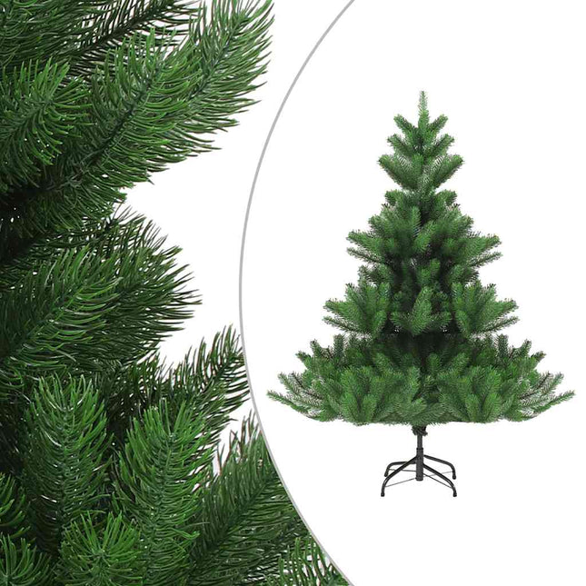 kunstigt juletræ nordmannsgran LED og kuglesæt 150 cm grøn