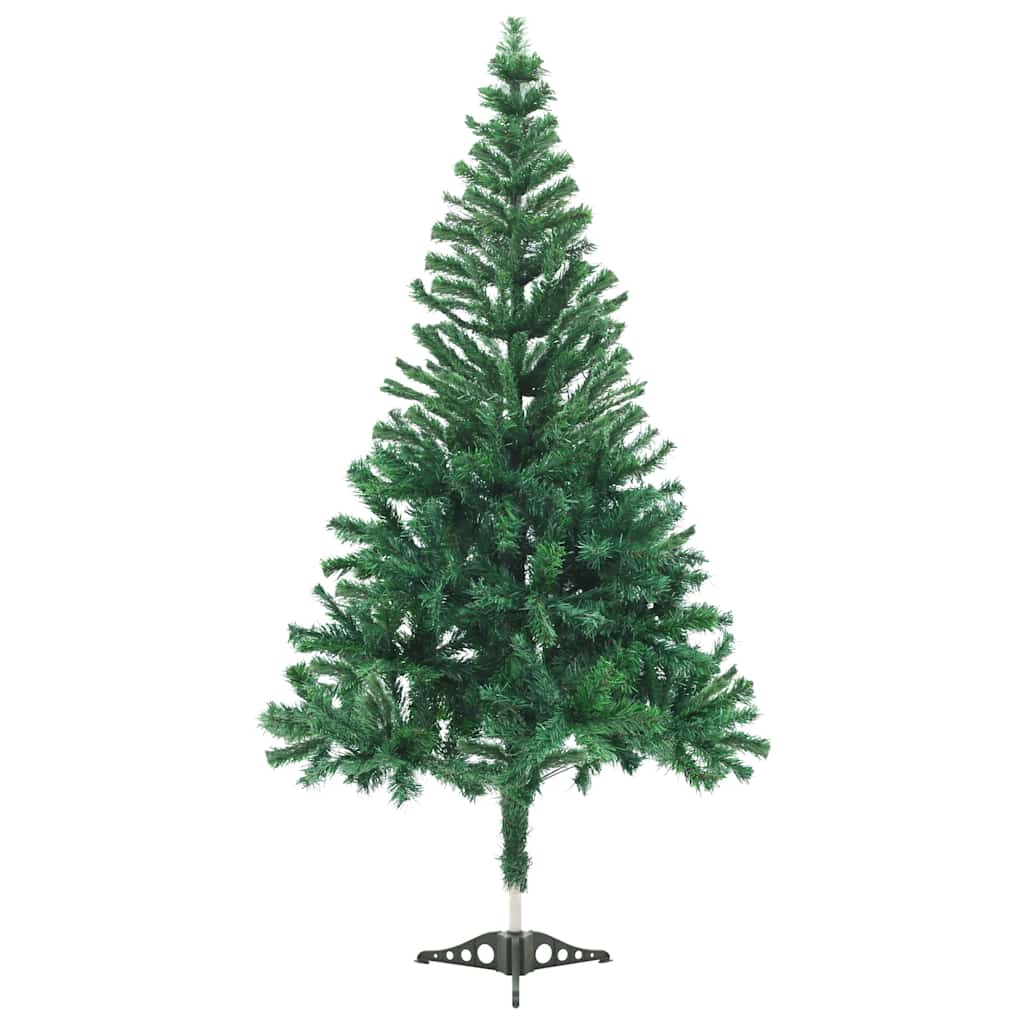 kunstigt juletræ med lys og kuglesæt 120 cm 230 grene