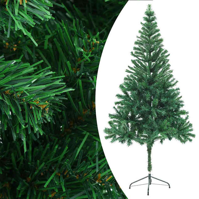 kunstigt juletræ med lys og kuglesæt 180 cm 564 grene