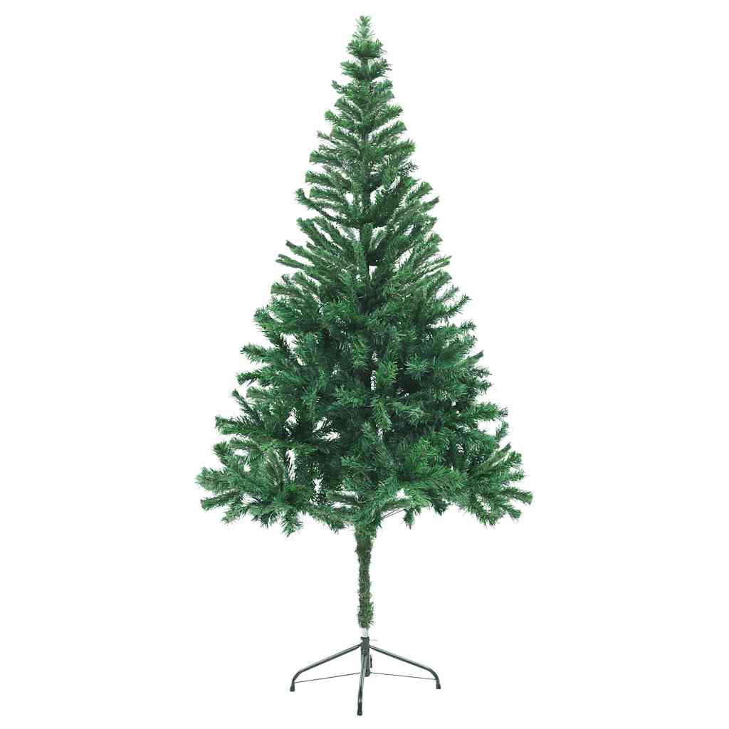 kunstigt juletræ med lys og kuglesæt 180 cm 564 grene