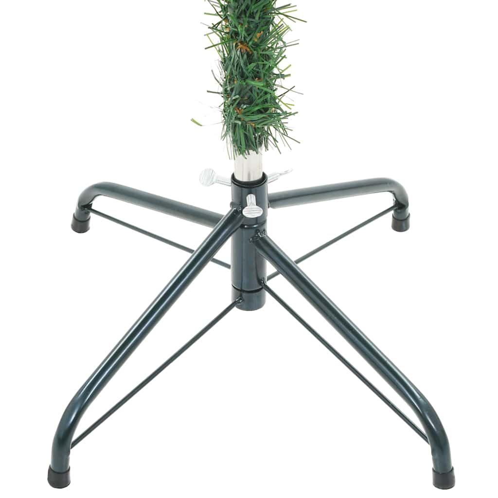 kunstigt juletræ med lys og kuglesæt 180 cm 564 grene