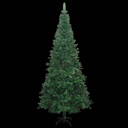 kunstigt juletræ med lys og kuglesæt 240 cm grøn