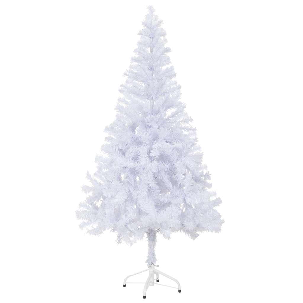 kunstigt juletræ med lys og kuglesæt 150 cm 380 grene