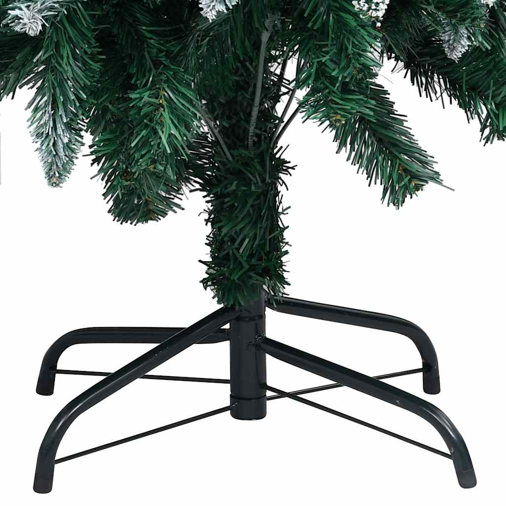 kunstigt juletræ med LED og kuglesæt og fyrrekogler 210 cm