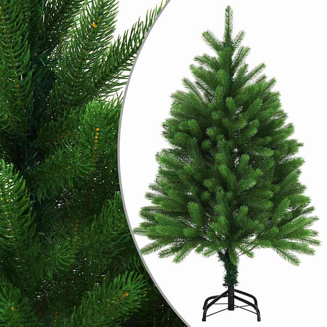 kunstigt juletræ med lys og kuglesæt 120 cm grøn