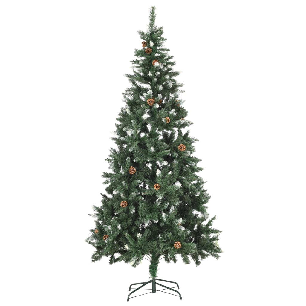 kunstigt juletræ med lys 210 cm