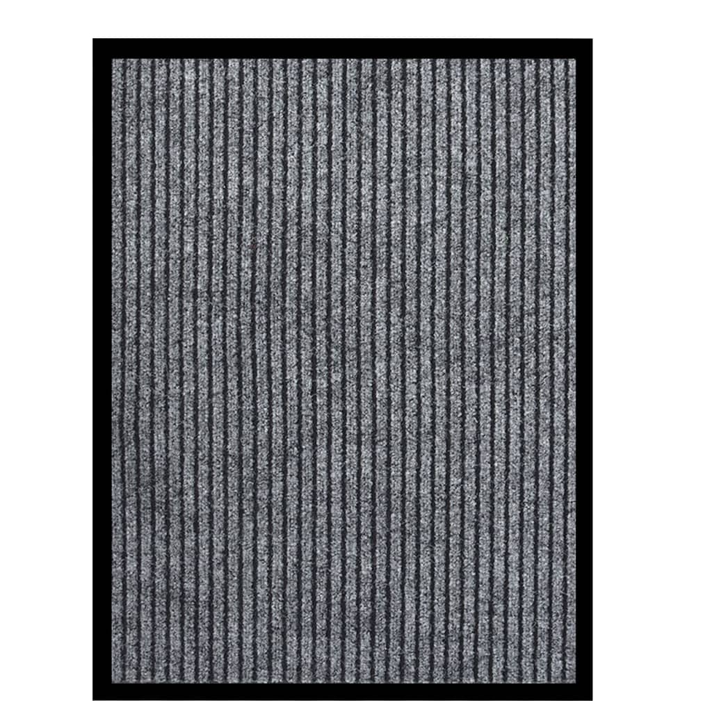 Dørmåtte 60x80 Cm Stribet Grå - Vidaxl