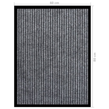 dørmåtte 60x80 cm stribet grå