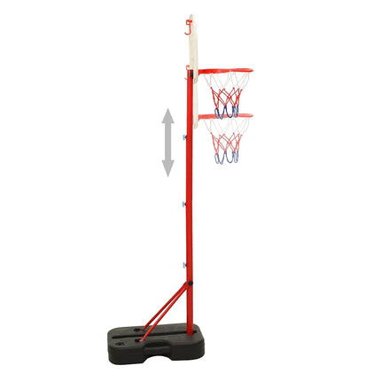 bærbart basketballsæt justerbart 138,5-166 cm