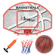 vægmonteret basketballkurv med plade 5 dele 66x44,5 cm