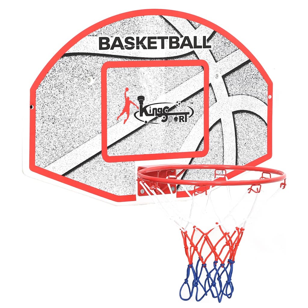 vægmonteret basketballkurv med plade 5 dele 66x44,5 cm