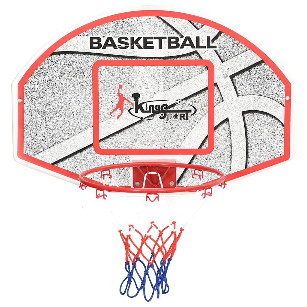 vægmonteret basketballkurv med plade 5 dele 66x44,5 cm