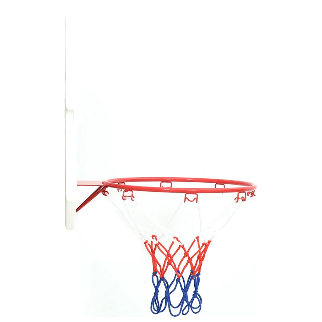 vægmonteret basketballkurv med plade 5 dele 66x44,5 cm