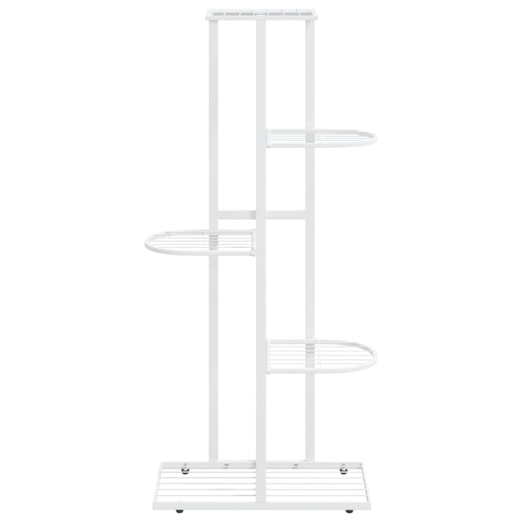 blomsterstativ i 5 niveauer 43x22x98 cm metal hvid