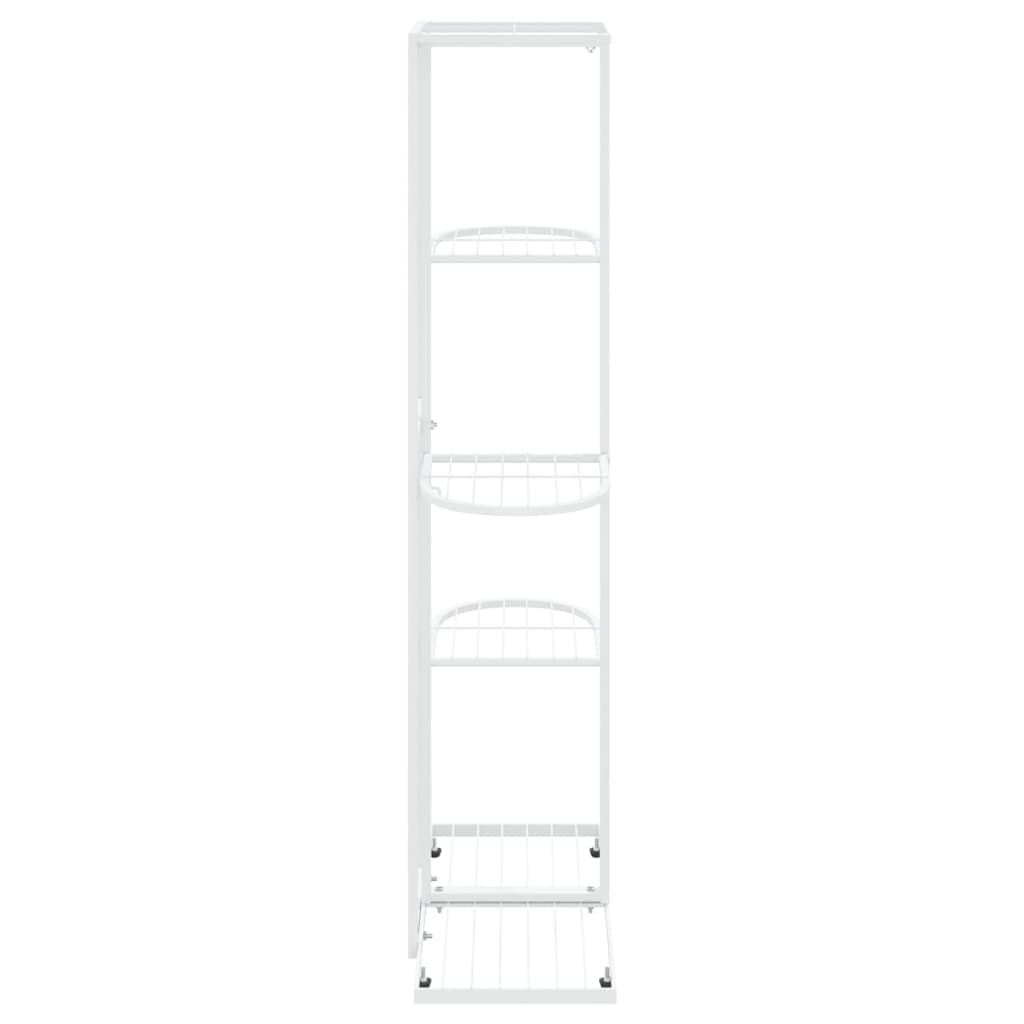 blomsterstativ i 5 niveauer 43x22x98 cm metal hvid