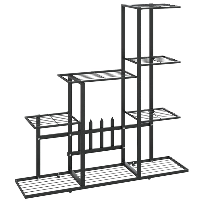 blomsterstativ 94,5x25x88 cm metal sort