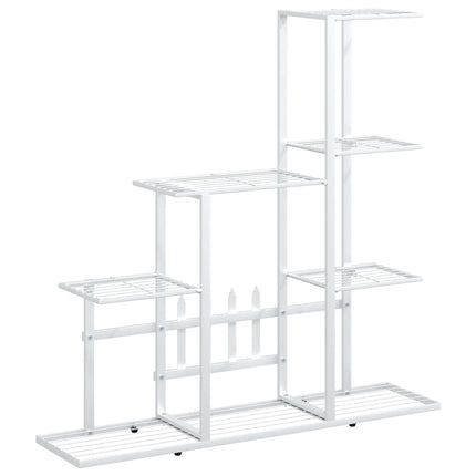 blomsterstativ 94,5x25x88 cm metal hvid