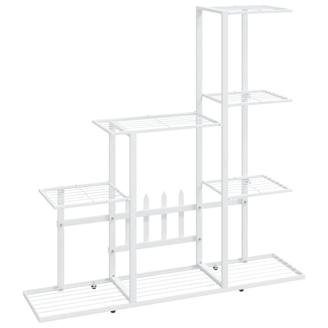 blomsterstativ 94,5x25x88 cm metal hvid
