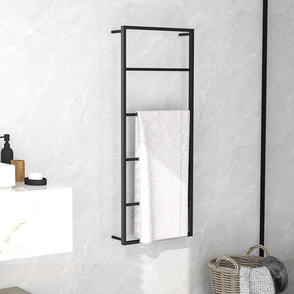 håndklædeholder 45x10x115 cm stål sort