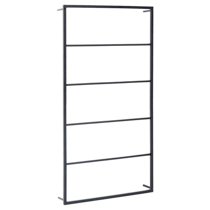 håndklædeholder 60x10x116 cm stål sort