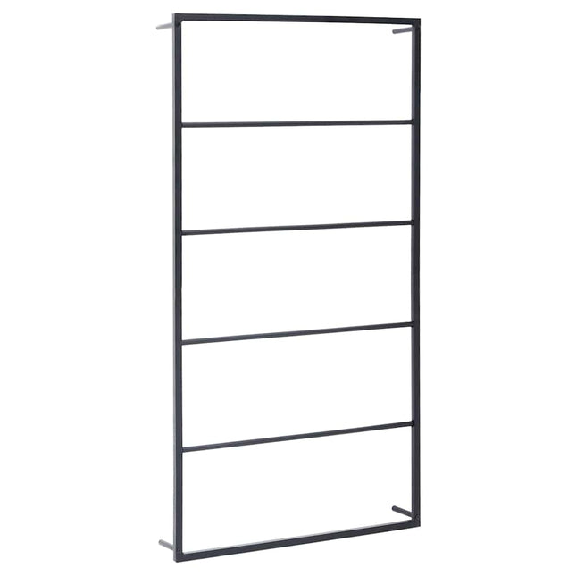 håndklædeholder 60x10x116 cm stål sort
