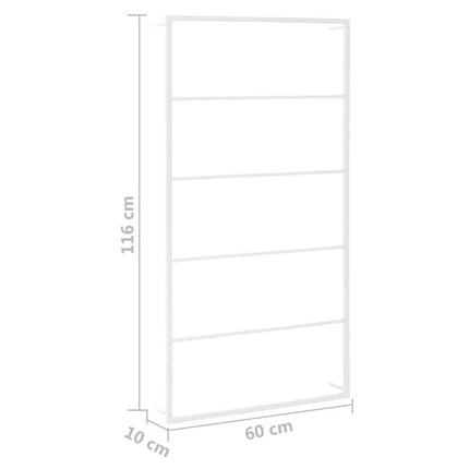 håndklædestativ hvid 60x10x116 cm stål