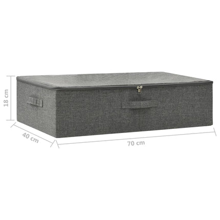 opbevaringskasse 70x40x18 cm stof antracitgrå
