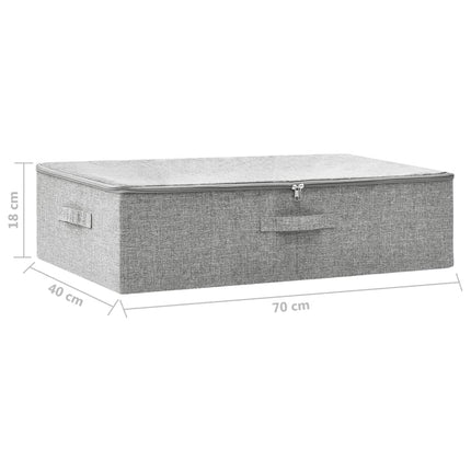 opbevaringskasse 70x40x18 cm stof grå
