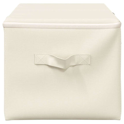 opbevaringskasser 2 stk. 43x34x23 cm stof cremefarvet