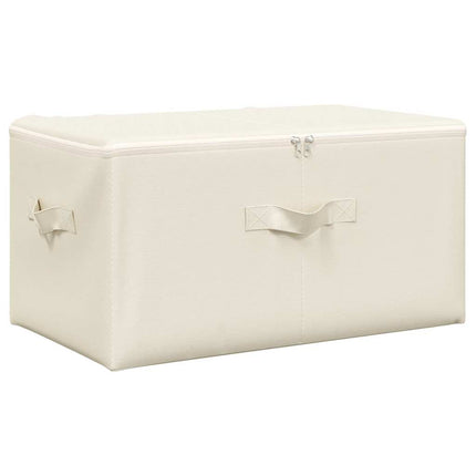 opbevaringskasser 2 stk. 43x34x23 cm stof cremefarvet