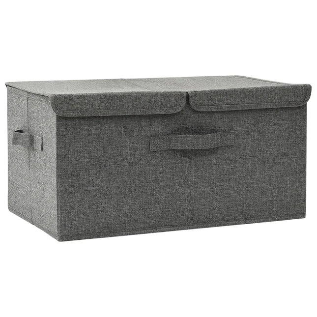 opbevaringskasse 50x30x25 cm stof antracitgrå