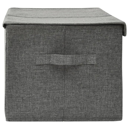 opbevaringskasse 50x30x25 cm stof antracitgrå