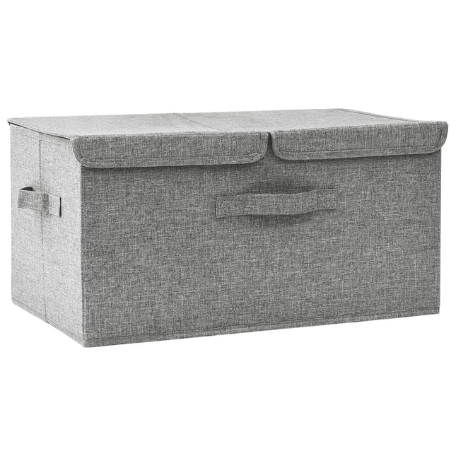 opbevaringskasse 50x30x25 cm stof grå
