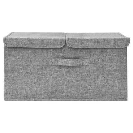 opbevaringskasse 50x30x25 cm stof grå