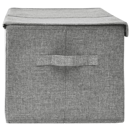 opbevaringskasse 50x30x25 cm stof grå