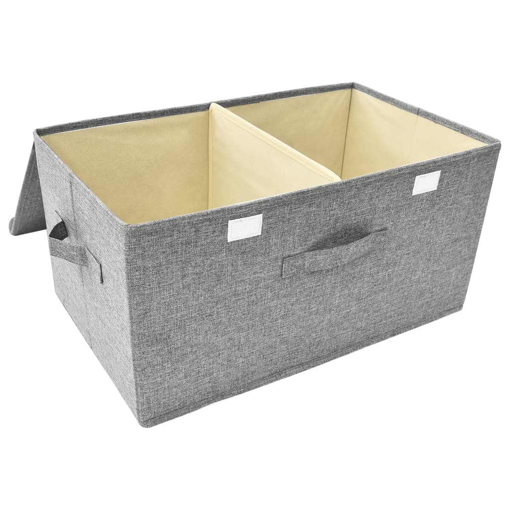 opbevaringskasser 2 stk. 50x30x25 cm stof grå