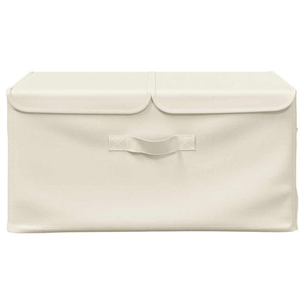 opbevaringskasse 50x30x25 cm stof cremefarvet