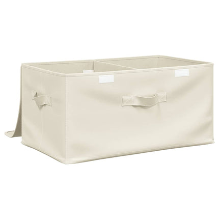 opbevaringskasse 50x30x25 cm stof cremefarvet