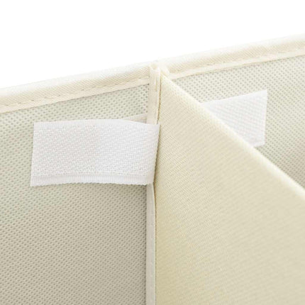 opbevaringskasse 50x30x25 cm stof cremefarvet