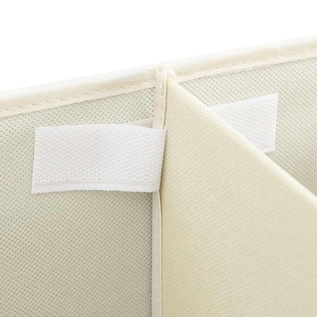 opbevaringskasse 50x30x25 cm stof cremefarvet
