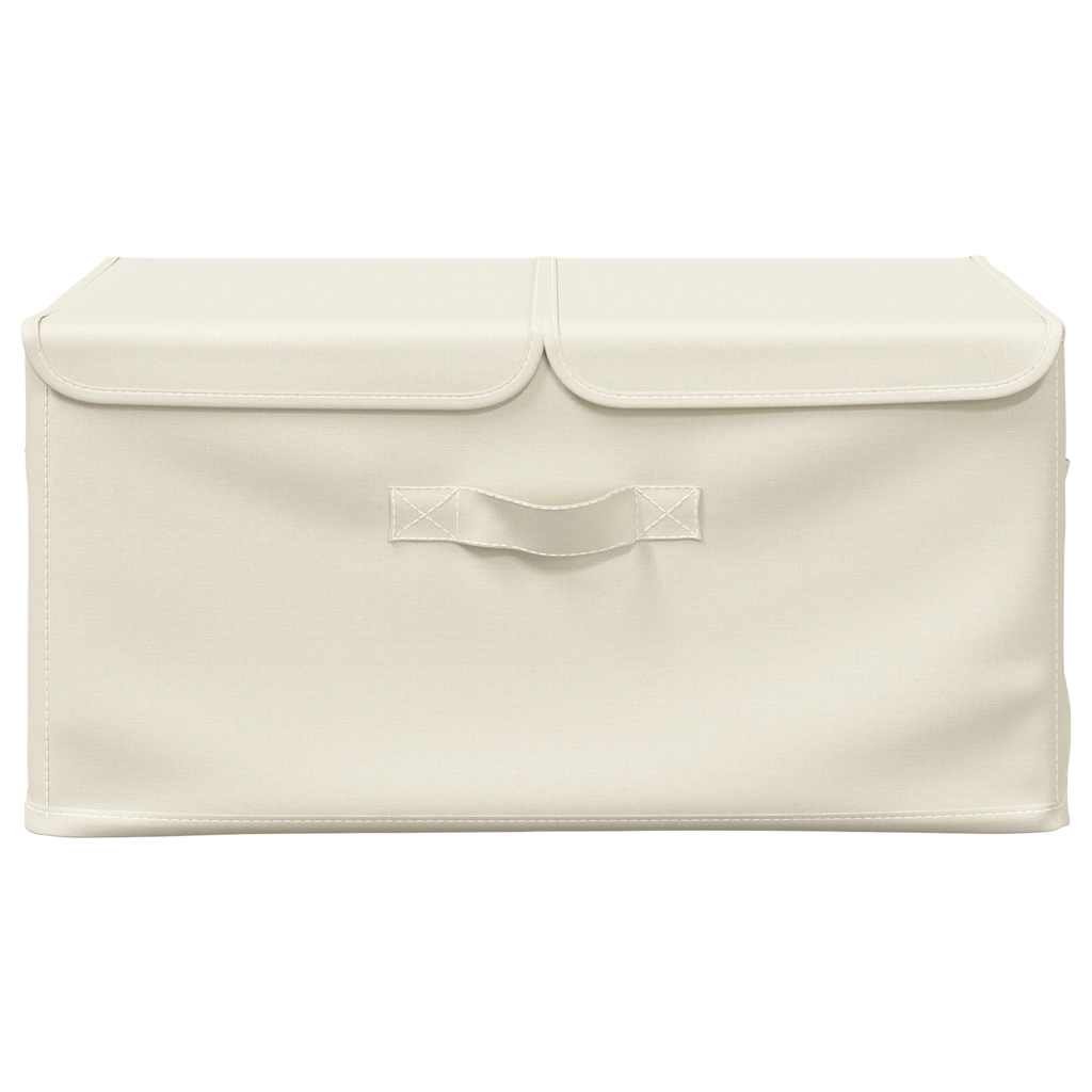 opbevaringskasser 2 stk. 50x30x25 cm stof cremefarvet