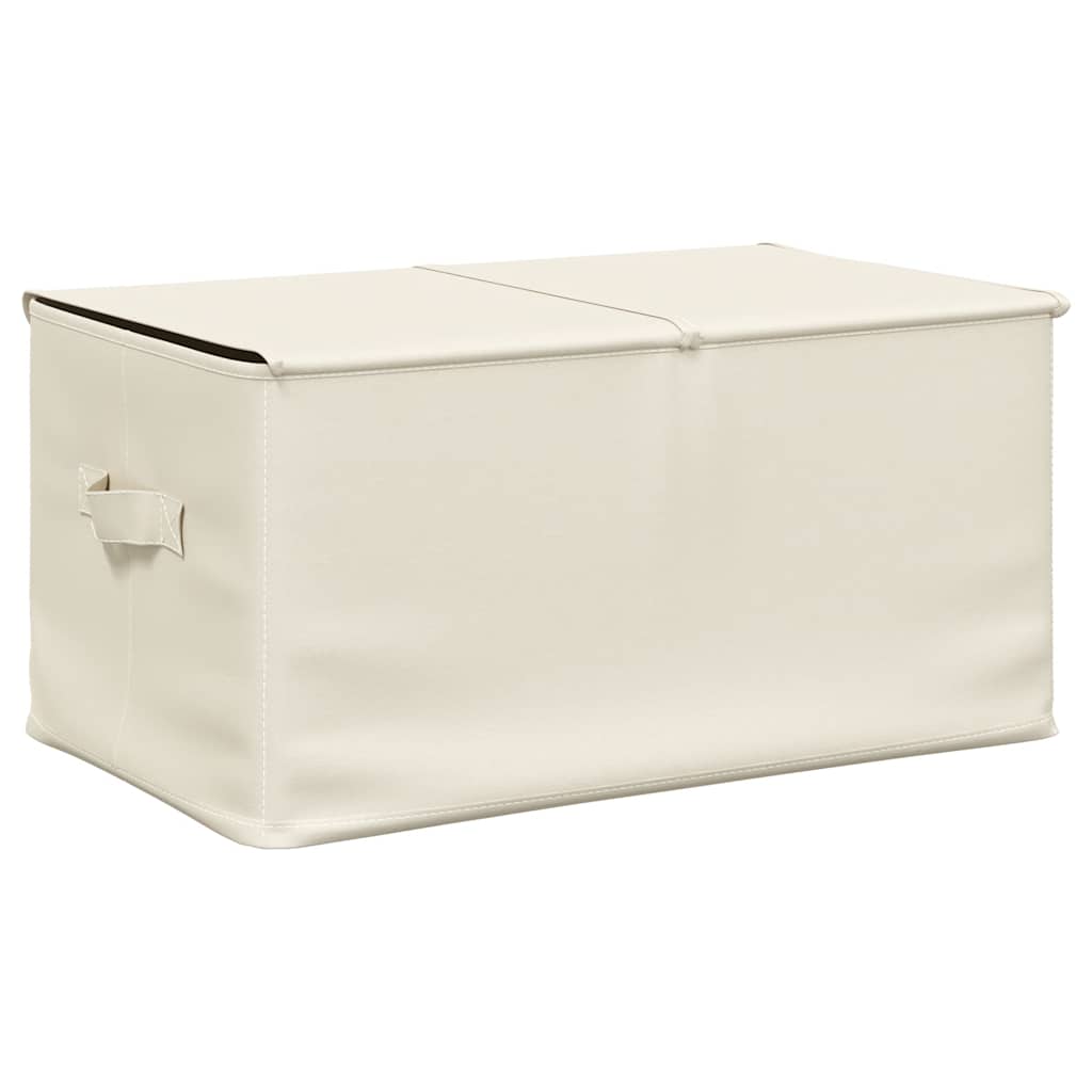 opbevaringskasser 2 stk. 50x30x25 cm stof cremefarvet