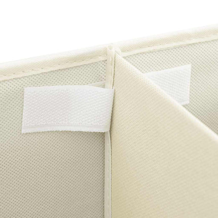 opbevaringskasser 2 stk. 50x30x25 cm stof cremefarvet