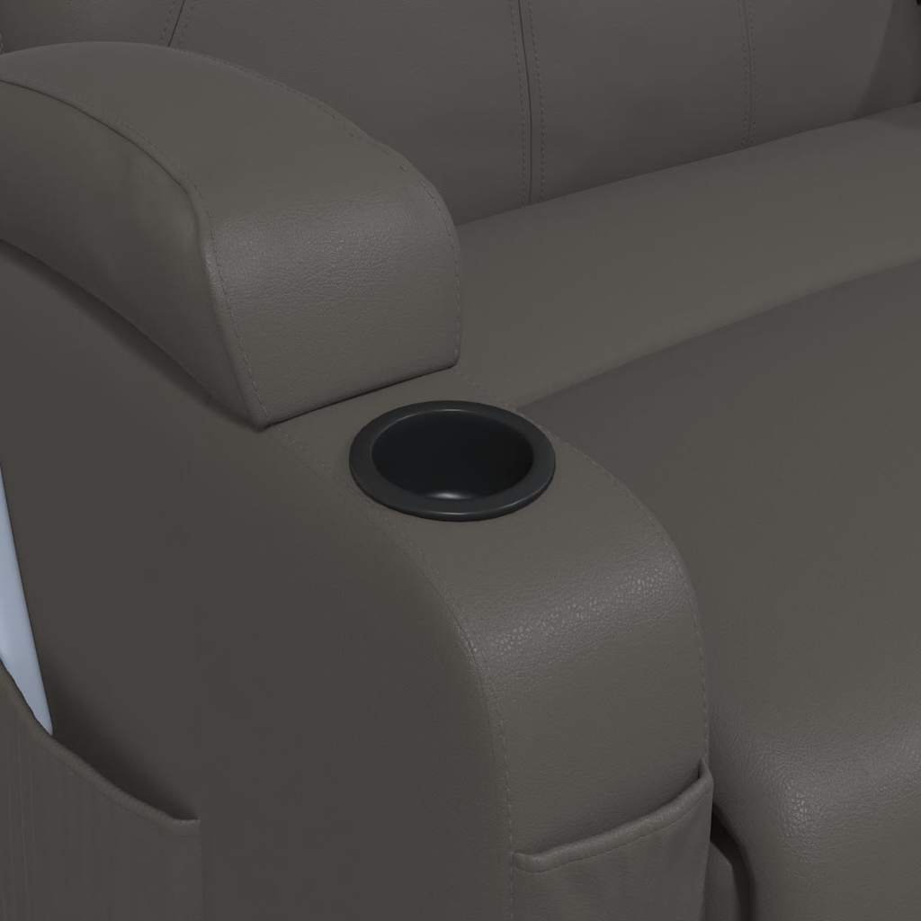 massagestol med gyngefunktion kunstlæder antracitgrå