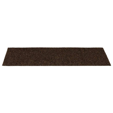 trappemåtter selvklæbende 15 stk. 60x25 cm brune rektangulære