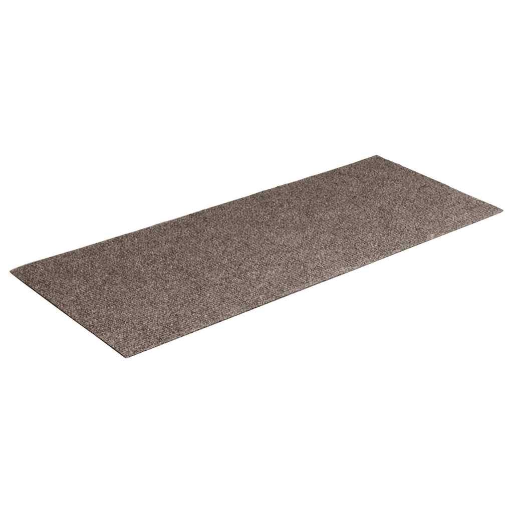 trappemåtter selvklæbende 15 stk. 60x25 cm beige rektangulære