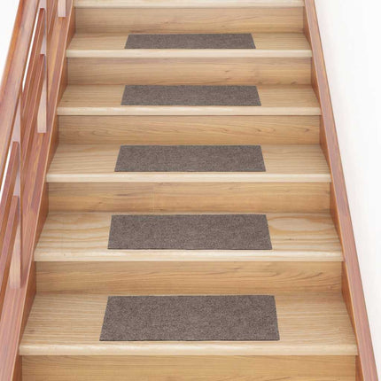 trappemåtter selvklæbende 15 stk. 60x25 cm beige rektangulære