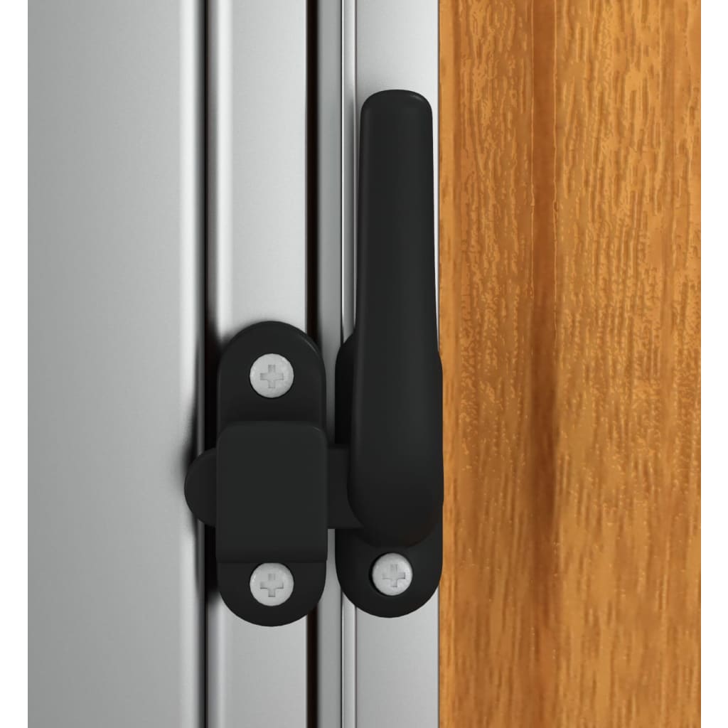 haveskur brun 118,5x97x209,5 cm galvaniseret stål