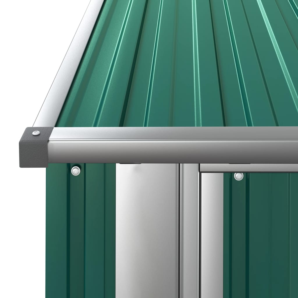 haveskur grøn 180,5x97x209,5 cm galvaniseret stål
