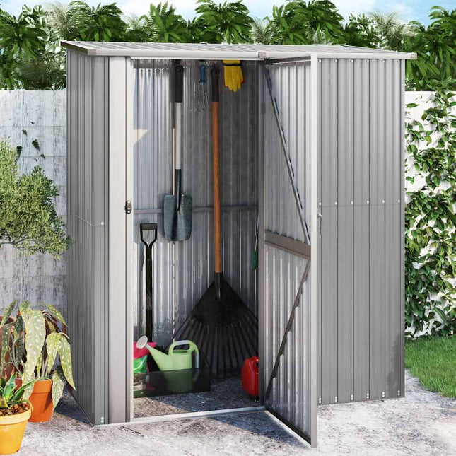 haveskur 180,5x97x209,5 galvaniseret stål grå